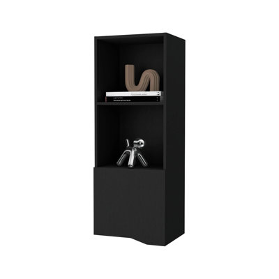 Armoire murale noire avec une porte