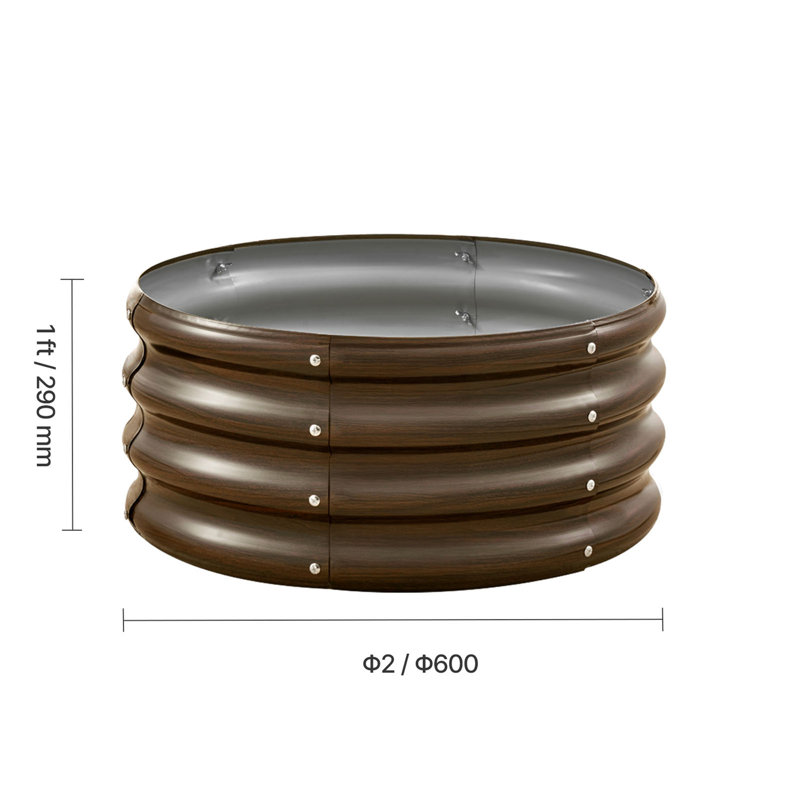 Jardinière Grove Divider - gris-brun, Brun / gris