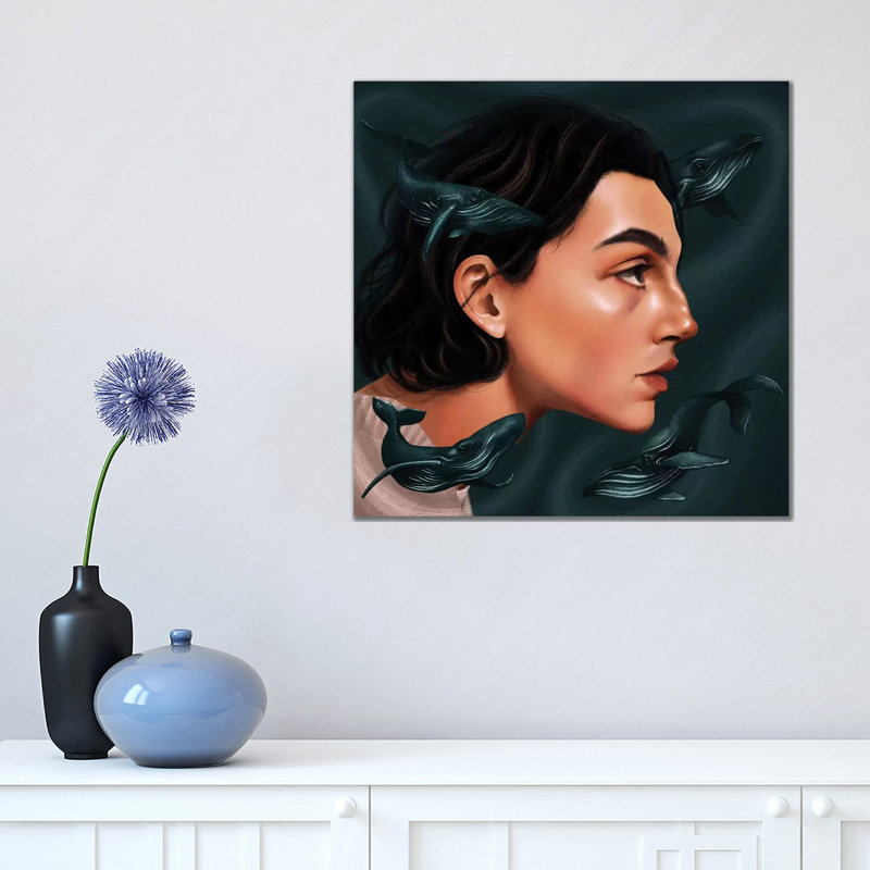 «Where's My Mind» par Teodora Jelenic - impression d'art graphique, Toile tendue, Non mat, H 18 po x l 18 po x P 1,5 po