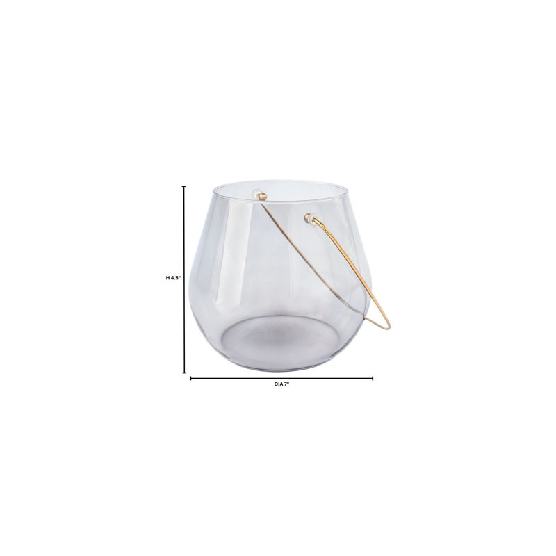Water Drop Hurricane Candle Holder, 4.5" H x 7" W x 7" D