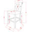 Tabouret de bar en bois massif touffeté Asons, ensemble de 2, gris-519679942