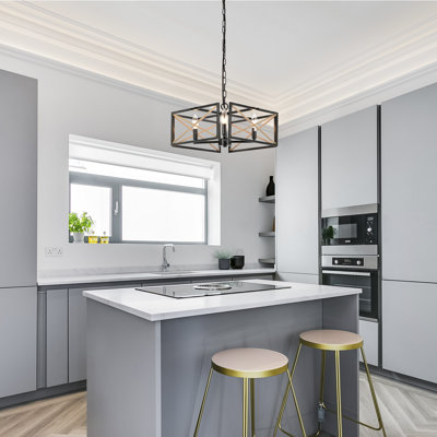 Yareny 4 - Light Dimmable Square / Rectangle Chandelier