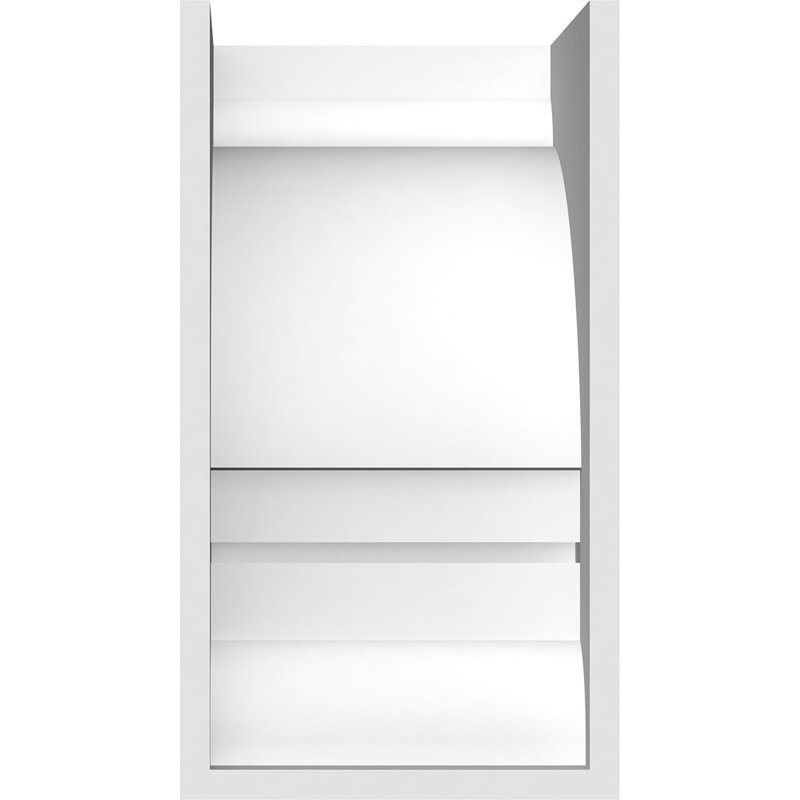 5"W x 6"D x 10"H Standard Diane Architectural Grade PVC Corbel, 10"H x 5"W x 6"D