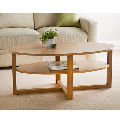 Stewart Cross Legs Coffee Table with Storage