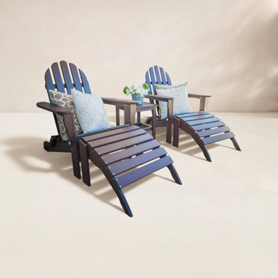 Leighton Foldable Outdoor Adirondack Set