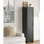 Grande armoire de rangement étroite avec 2 portes de grange et 1 tiroir pour la salle de bain, le salon, le vestibule et la cuisine-531083229-522032667