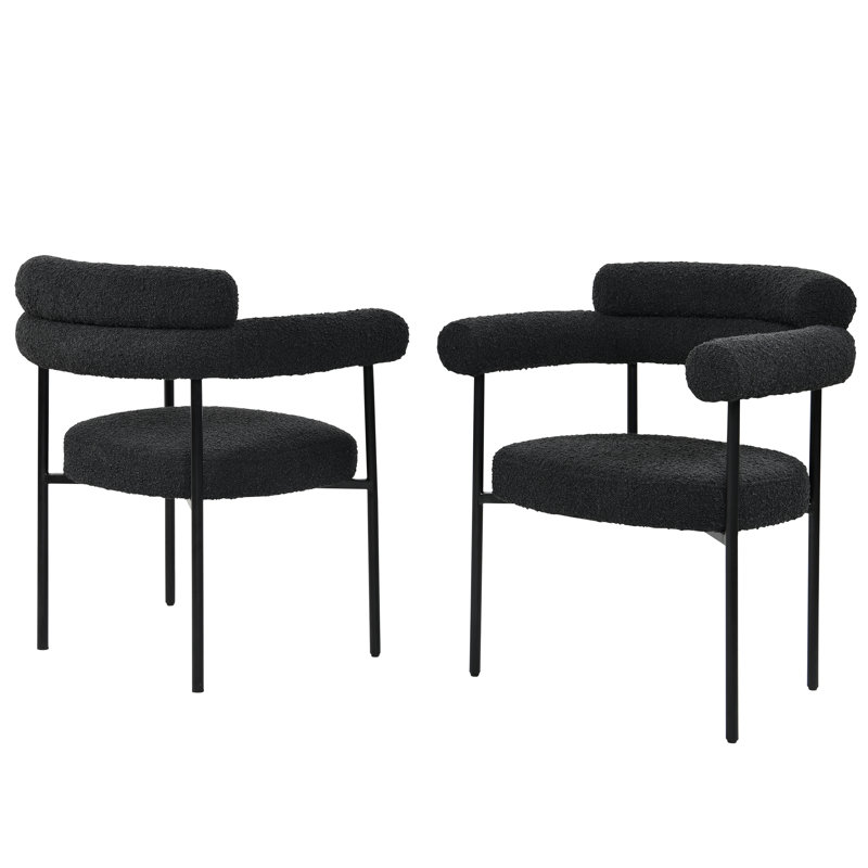 Jalon Upholstered Dining Chair, Black