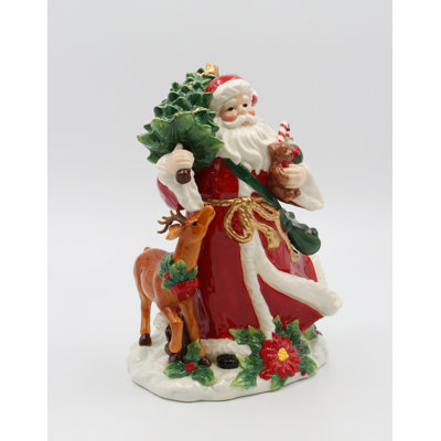 Figurine père noël avec renne