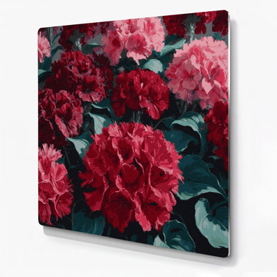 «Botanical Geraniums», art mural en métal noir
