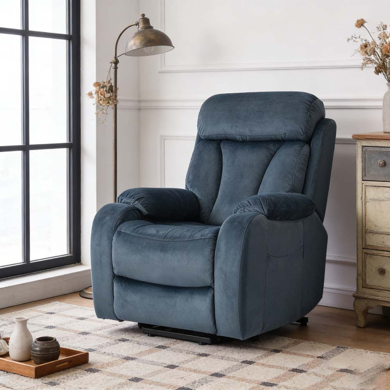 Fauteuil inclinable électrique Power Lift, Marine, Velours