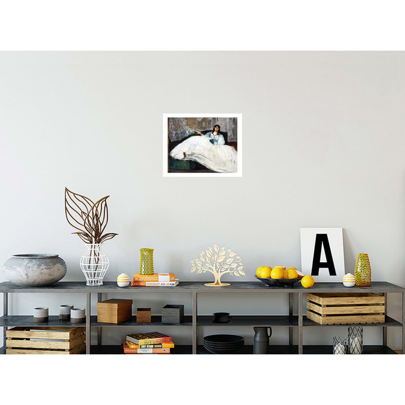 «Woman with a Fan» par Edward Manet - Impression giclée, H 16 po x l 20 po