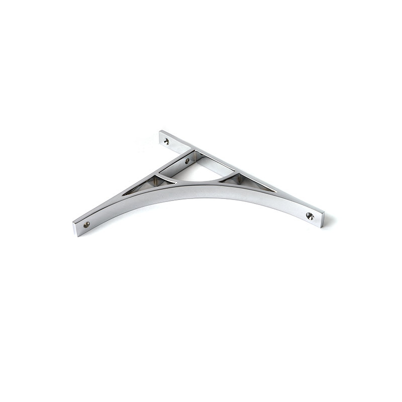 Tyne Shelf Bracket, Polished Chrome, 26cm H x 7.9cm W x 2cm D