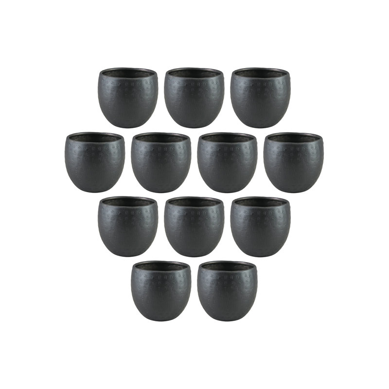  Pot à fleurs en aluminium noir Avira