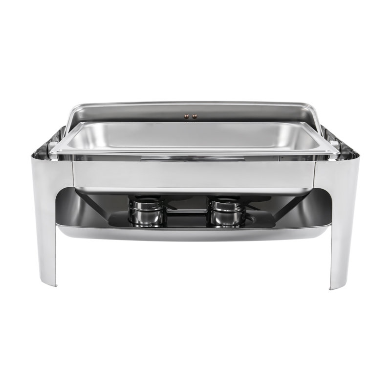 Décoration de buffet rectangulaire en acier inoxydable 2,4 gallons