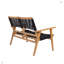 Chaise de patio 2 pièces