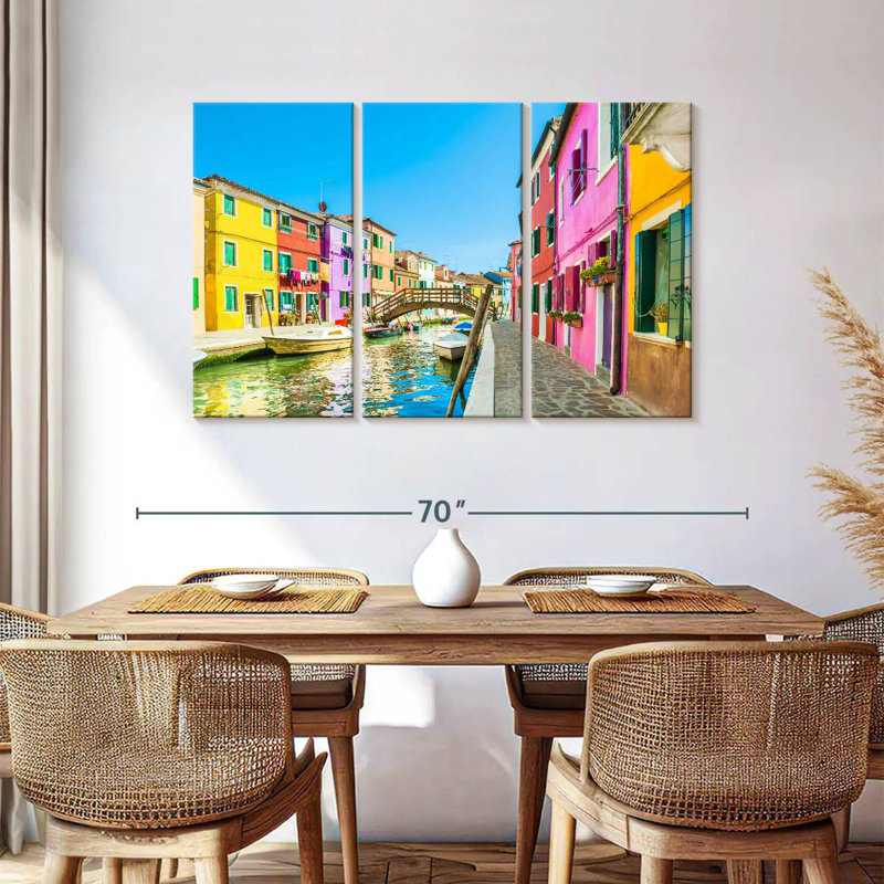 Maisons de rue Sebbie Burano, H 36 po x l 57 po