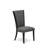 6 Piece Dining Table Set Contains a Rectangle Kitchen Table with X-Legs and 4 Dark Gotham Linen Fabric Parson Chairs with a Bench, Black Finish-85265043-85265051