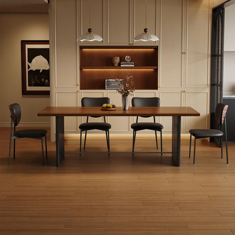 Solid wood eco-friendly dining table set, 29.52"H x 62.99"L x 31.49"W