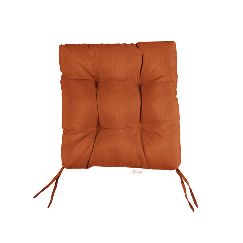 Sunbrella Outdoor 3'' Barstool Seat Cushion, 19" W x 19" D, Canvas Rust