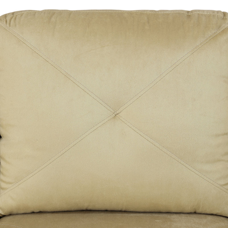 Upholstered L-Shaped Sectional Left Hand Facing, Black, Beige