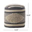 Pouf rond rayé de 16 po de largeur-1954514776