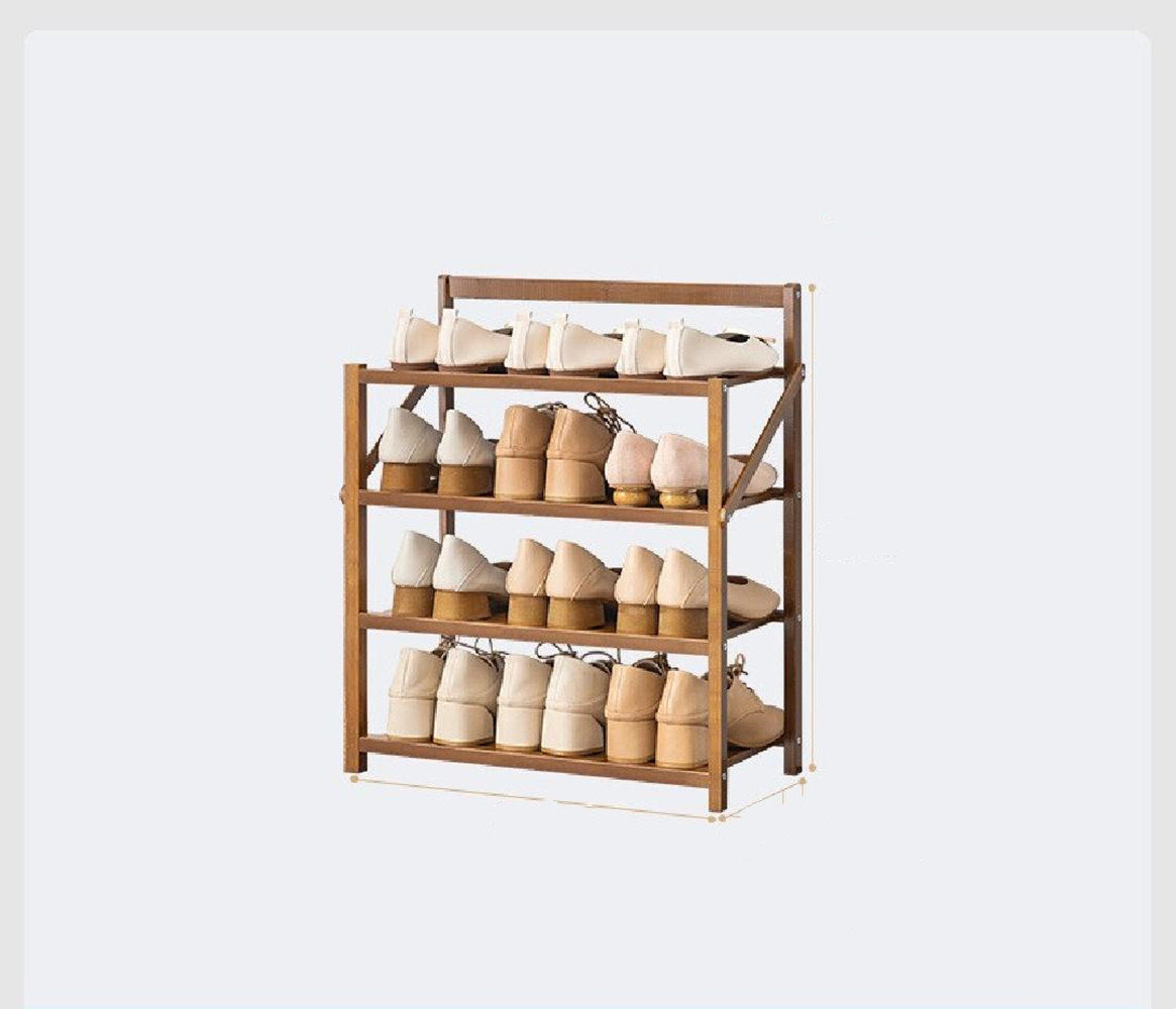 Ebern Designs 12 Pair Solid Wood Shoe Rack