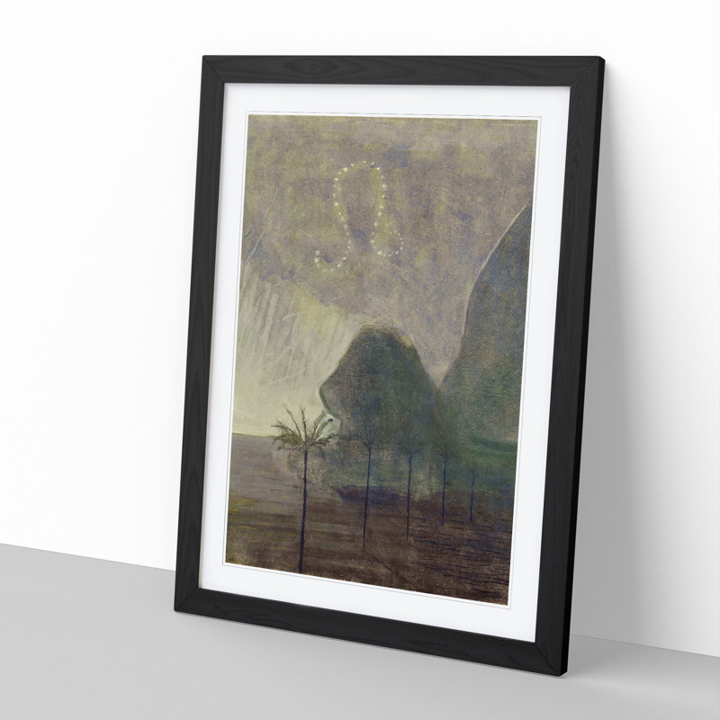 Sun Passing Leo by Mikalojus Konstantinas - Picture Frame Painting, Black Framed, 65cm H x 48cm W x 2cm D