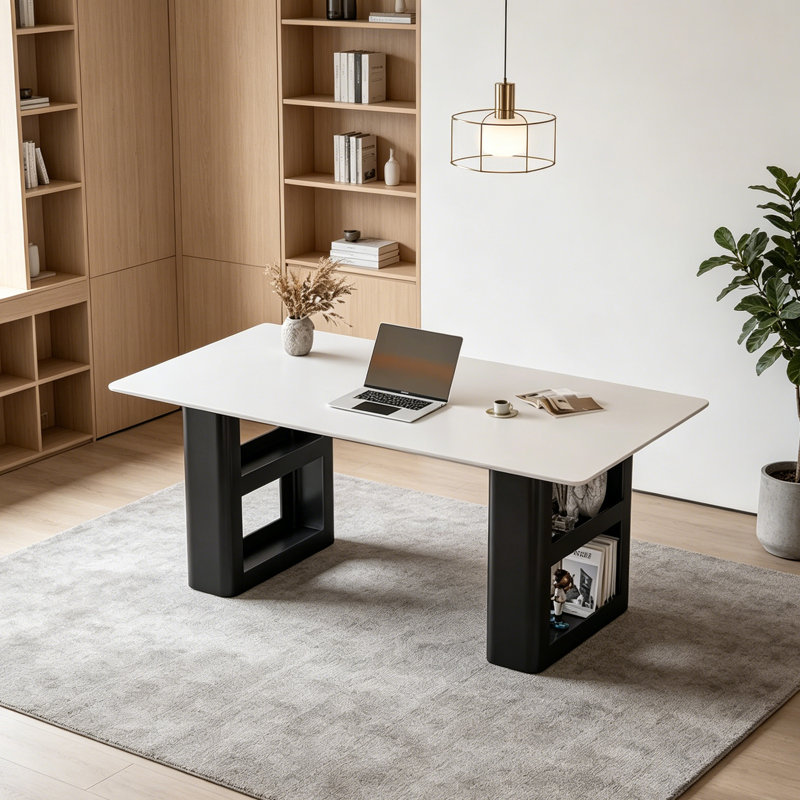 Bureau d'écriture avec rangement Exquise, H 29,52 po x l 62,99 po x P 31,49 po