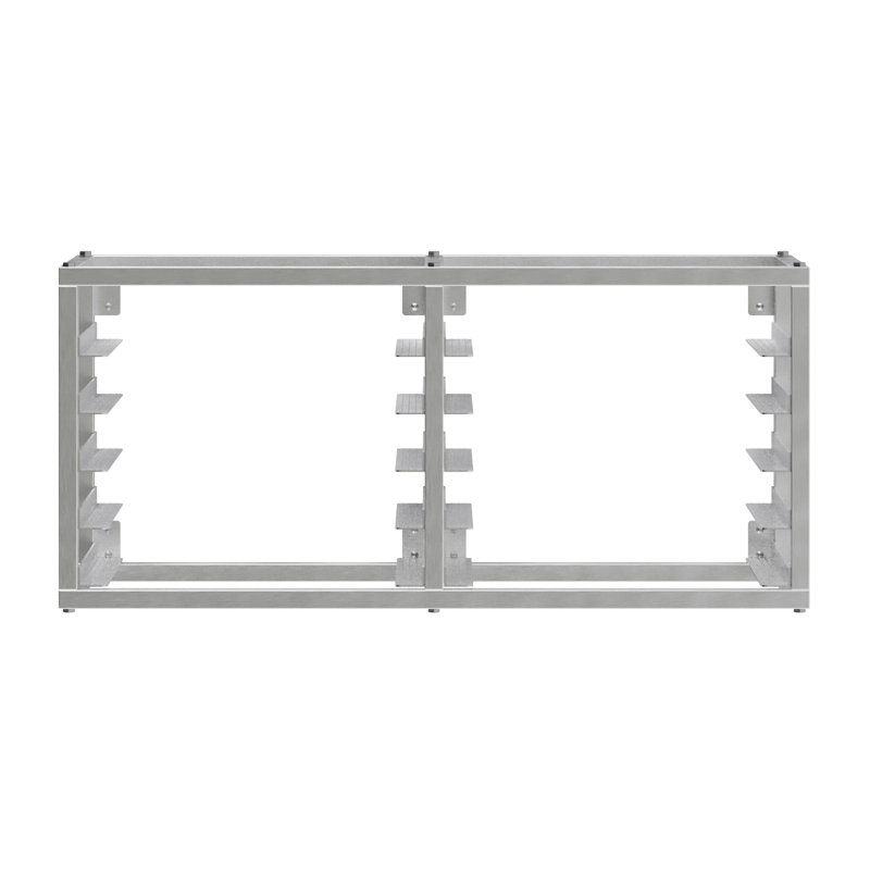 AmGood 10 Tier Wall Mounted Half Size Sheet / Bun Pan Rack. 40 in. x 13 in. x 18 in.