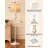 64" Farmhouse Floor Lamp with Nightlight, Rustic Tall Standing Lamp with Rotary Switch for Living Room, Bedroom, White-1950448829
