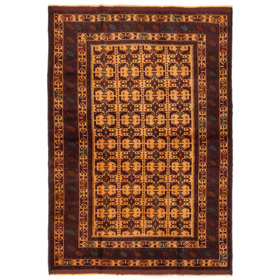 Teimani Beige, Red Rug 4'2" x 6'0"