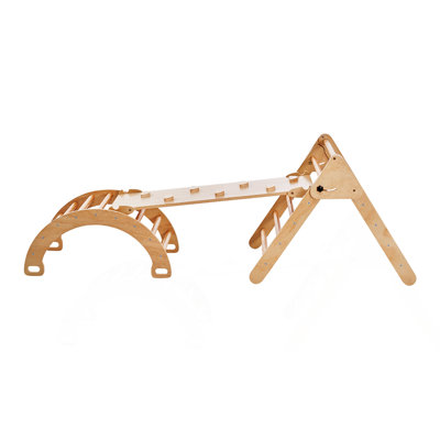 Ensemble triangulaire Pikler, aire de jeu pour enfants, rampe et arche, ensemble d'escalade pour enfants en bas âge 5 en 1 Montessori