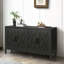 Armoire décorative de style campagnard 60 pouces avec 4 portes et une tablette ajustable Buffet en bois avec console et crédence pour table de salle à manger-1006953942