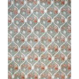 Trellis Floral Area Rug in Greige Green/Rose/Ivory