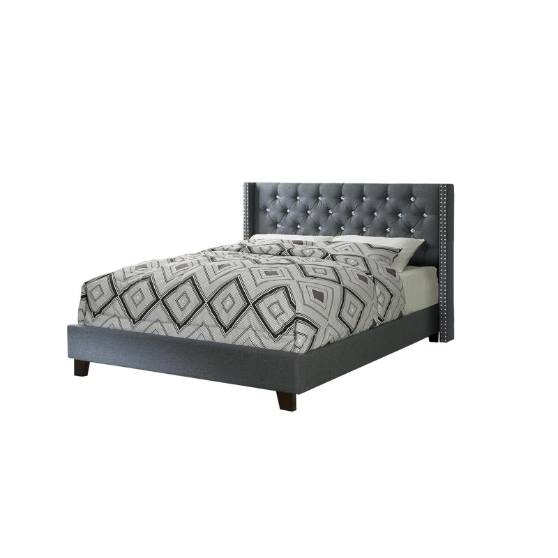QUEEN BED in Blue Gray