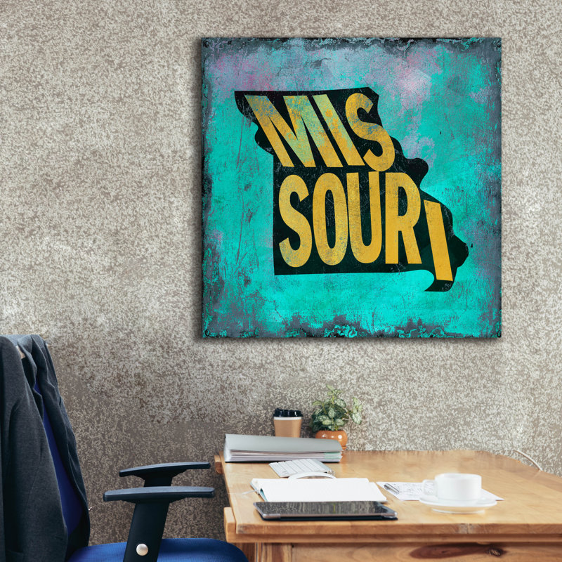 «Epic Graffiti» Missouri »par Art Licensing Studio, art mural sur toile, 37 po x 37 po