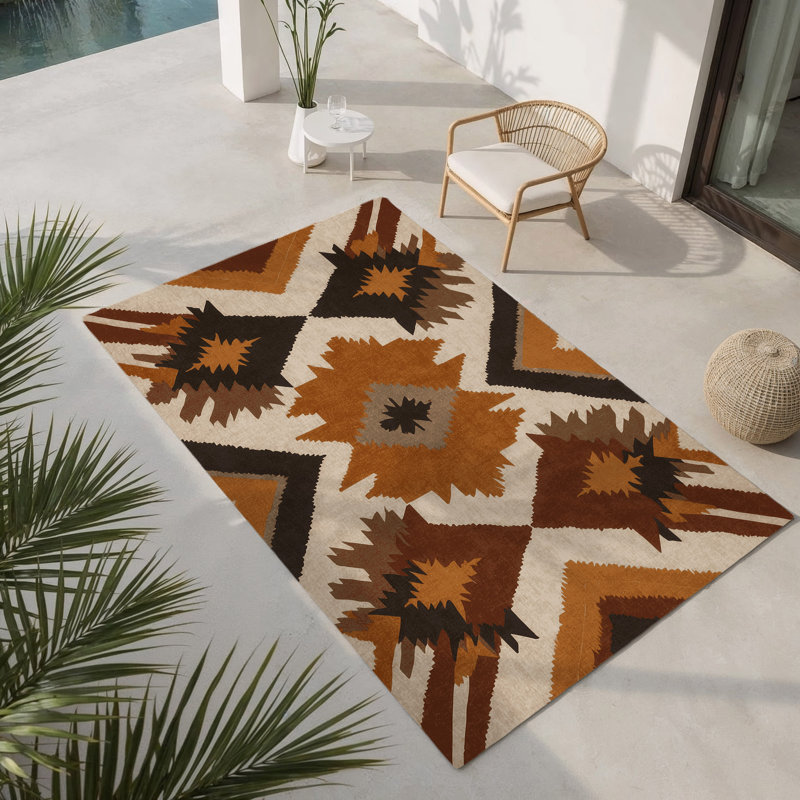 Ancient Arches Indoor And Outdoor Area Rug, Rectangle 1'6" x 2'6"