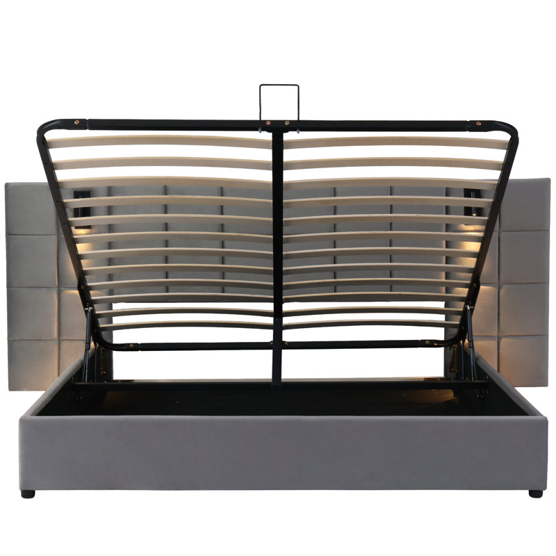 Upholstered Ottoman Storage Bed, Double (4'6)