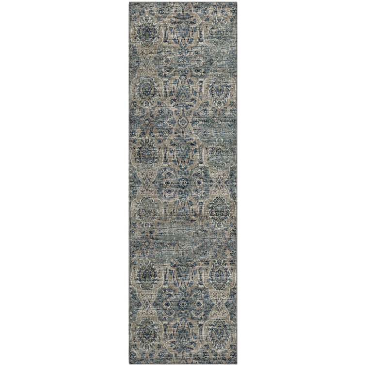 Premium Machine Washable Alliah AMF95 Blue Rug