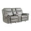  Ensemble de salon 2 pièces en similicuir respirant Bayshore avec console électrique intégrée, double inclinaison et ports de charge USB-1864409518