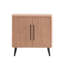 Armoire d'appoint Jodie Mid-Century moderne avec 2 tablettes réglables en érable-617772120