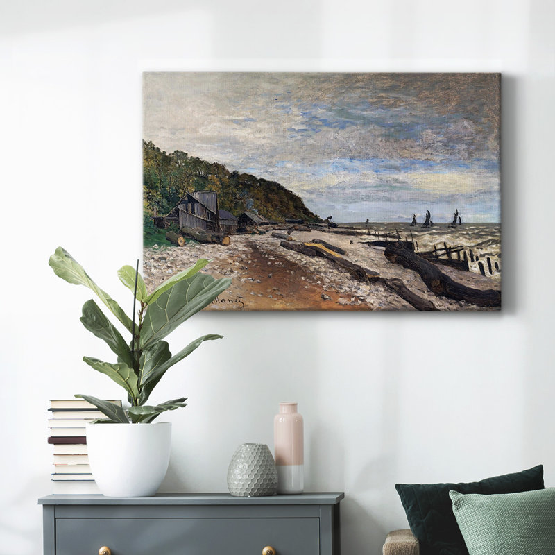 Chantier naval près de Honfleur, 1864, toile tendue avec châssis, H 8 po x l 12 po