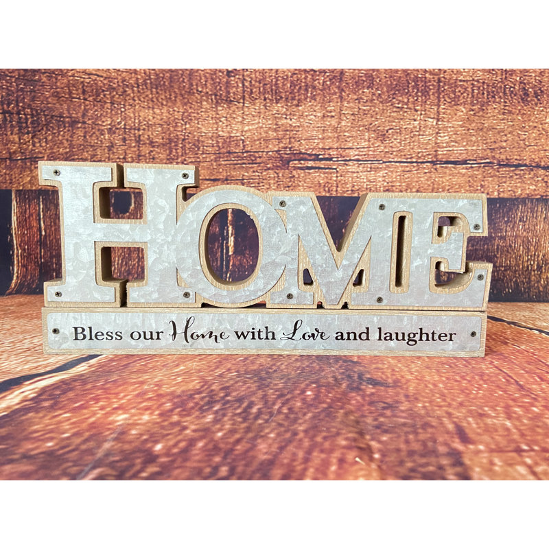 Home Barnwood Cutout Tabletop w/Tin Overlay