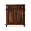 Banc de rangement pour chaussures en bois massif noyer foncé