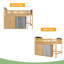 Lit mezzanine simple avec armoire de rangement, garde-robe et DEL-439623163