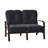 Fremont 51.5'' Wide Aluminum Loveseat with Cushions-42450595-26118081