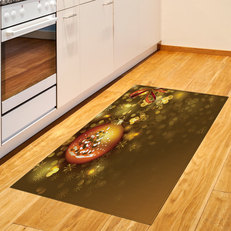 Christmas High Density Long Fiber Poly Threads Decorative Area Rug Carpet, Rectangle 2'7" x 5'