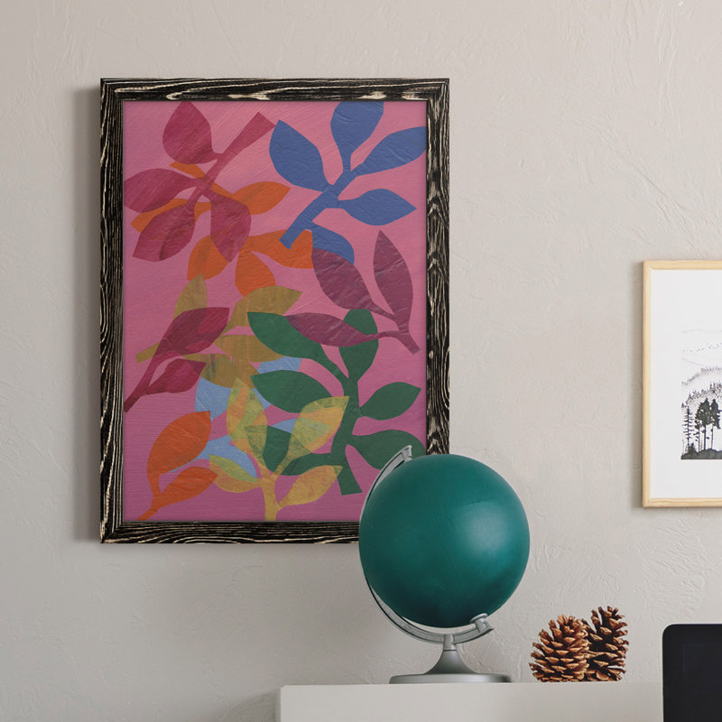 Toile encadrée de qualité supérieure Vivid Stems III - prête à être accrochée, H 32 po x l 23 po x P 1 po, Noir