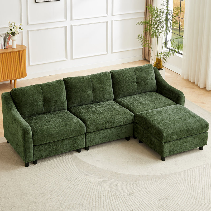 3 Seater Sofa, Green