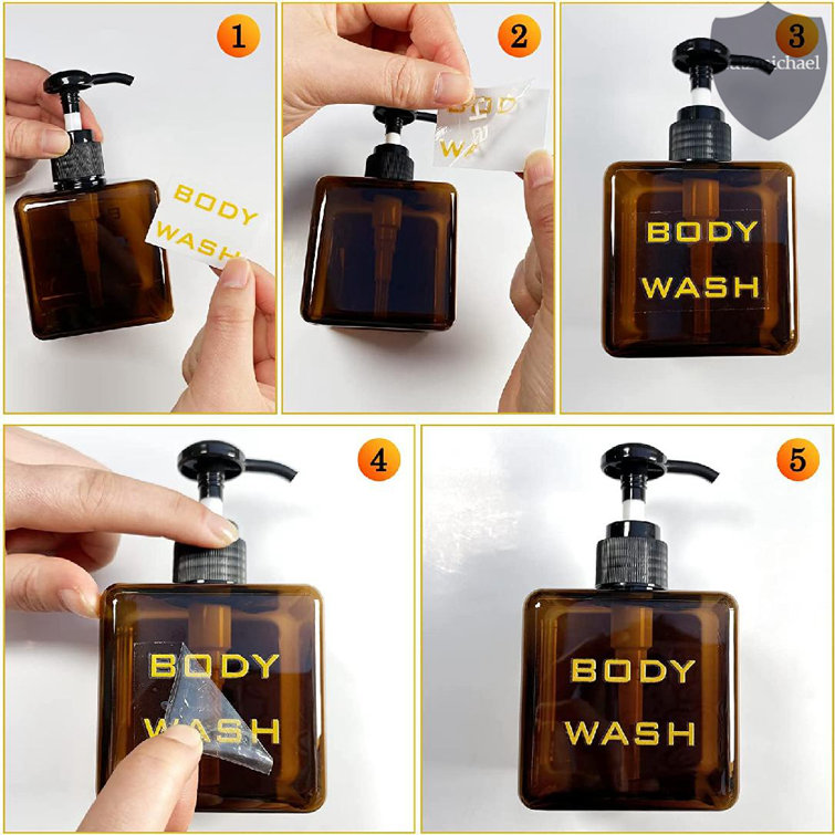 Latitude Run® Black Pump Soap Dispenser For Kitchen - Refillable Liquid ...
